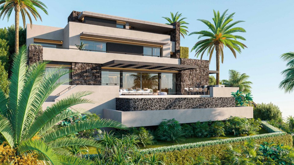 Marbella East, New-Build Four-Bedroom Villa with Sea View for Sale in El Rosario, Marbella East