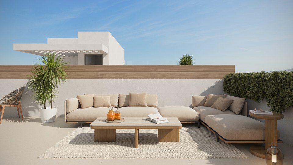 San Pedro de Alcantara, Maison de ville contemporaine de quatre chambres à vendre à San Pedro de Alcántara, proche de la plage et des commodités