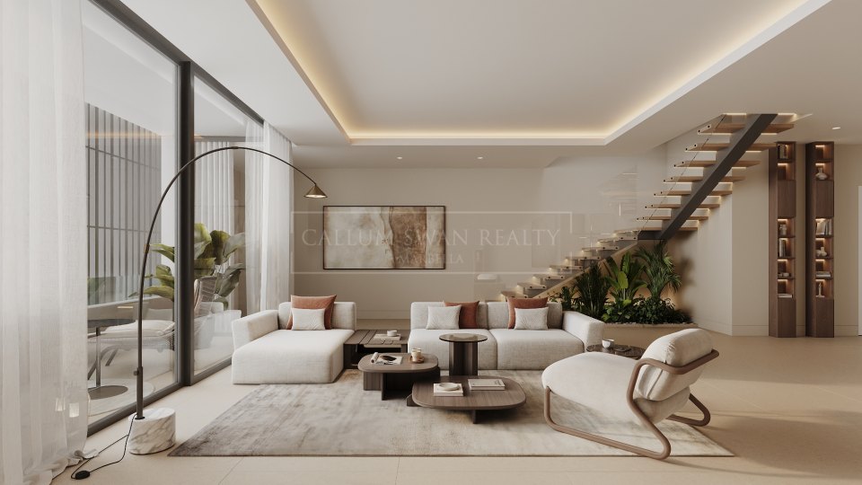 San Pedro de Alcantara, Maison de ville contemporaine de quatre chambres à vendre à San Pedro de Alcántara, proche de la plage et des commodités