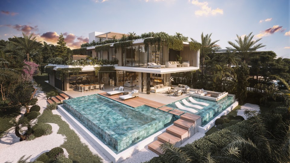 Marbella Golden Mile, Cascada de Camojan, luxury villa with panoramic sea views