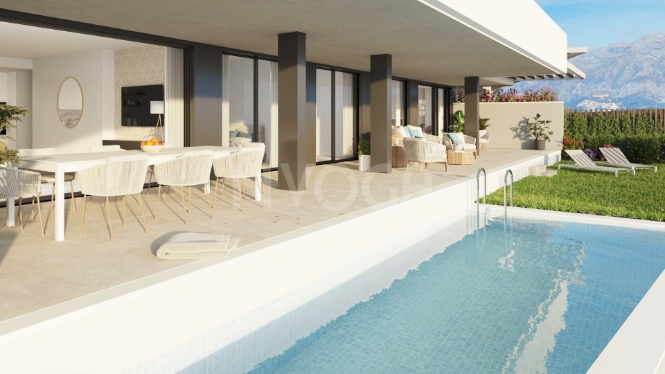 OBRA COMENZADA!!! Apartamento de 3 dormitorios en planta baja con piscina y jardin privado, con con vistas al mar