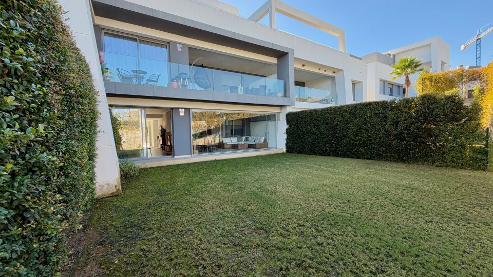 Spectacular new-build apartment with a private garden in Vanian Gardens, Estepona.