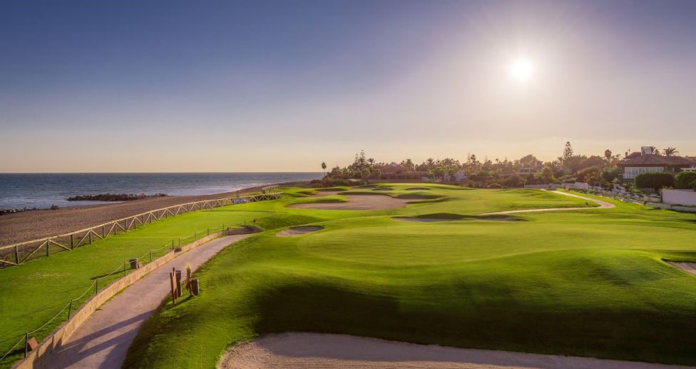 Beachside Guadalmina Golf course next to Mediterranean sea, Marbella