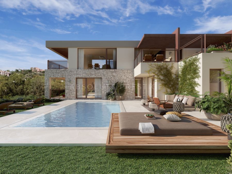 VILLA CONTEMPORÁNEA SOBRE PLANO CON VISTAS PANORÁMICAS EN BENAHAVÍS