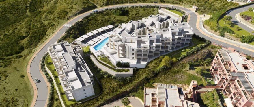 Nuevos apartamentos con amplia terraza y vistas al mar en Mijas Costa