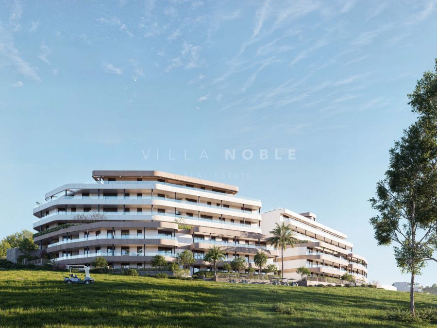 Modernas viviendas de 1, 2 y 3 dormitorios junto al campo de golf en Estepona con vistas panorámicas y amplias terrazas