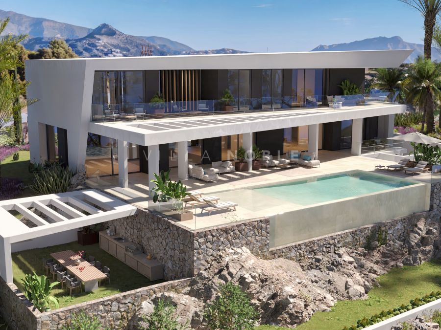 Seis villas de diseño contemporáneo con impresionantes vistas a Gibraltar y África en Selwo, Estepona