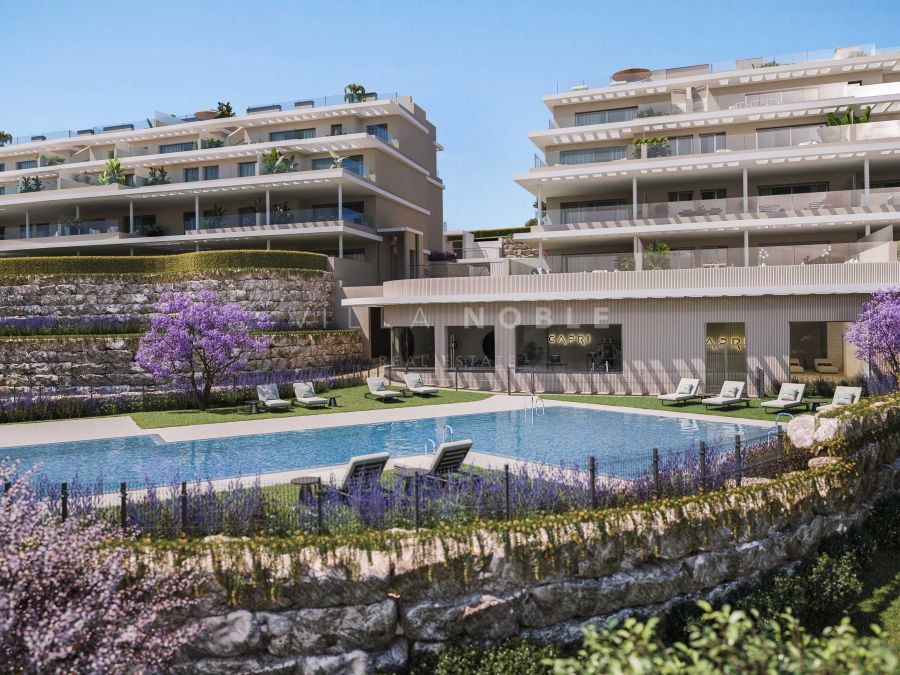 Bajo de obra nueva con dos dormitorios y amplia terraza en Capri, Estepona