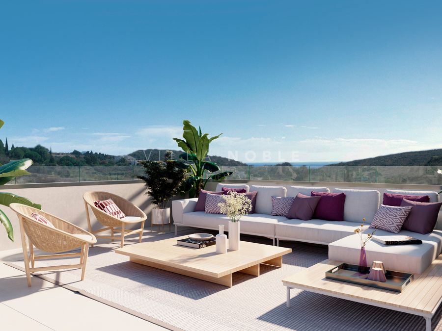 Dúplex de obra nueva de 4 dormitorios con jardín en Casares Costa | Bliss Homes