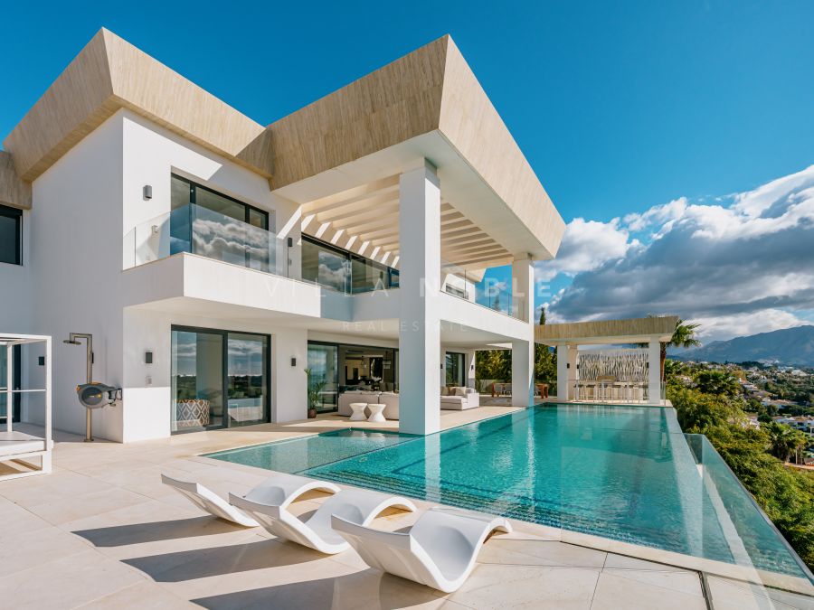 Moderna casa de lujo con vistas al mar en Paraiso alto, Benahavis