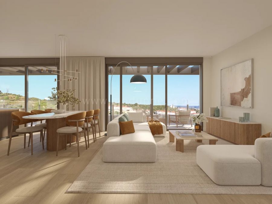 Nuevas residencias modernas con vistas panorámicas en Mijas