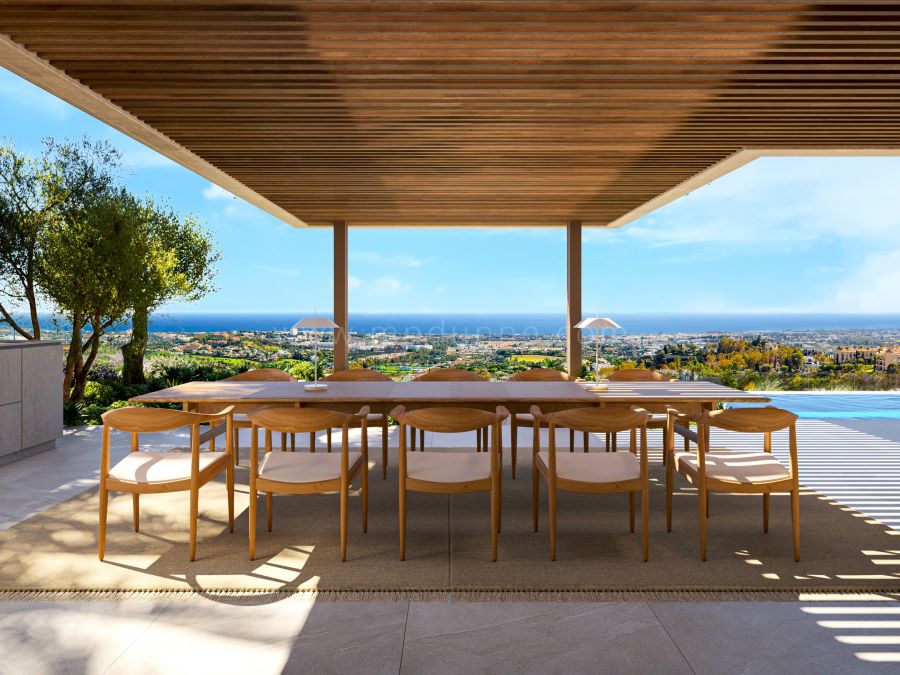 Brandneues Projekt exklusiver moderner Villen mit Panoramablick in El Madroñal, Benahavis