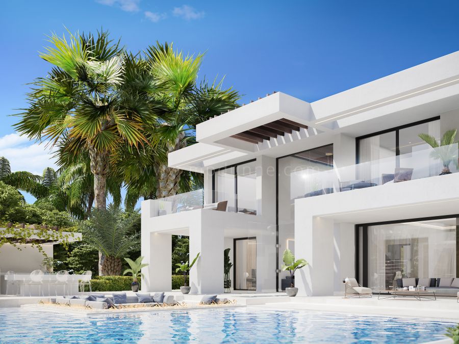 Förderung von Luxusvillen zum Verkauf in La Nueva Milla de Oro, Estepona.