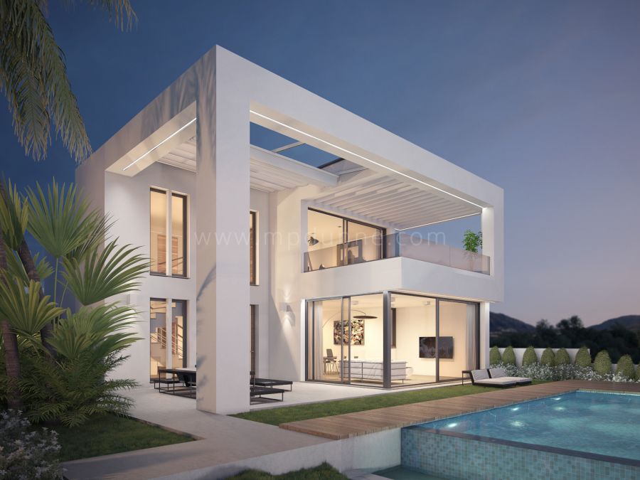 New modern villa under construction in Mijas