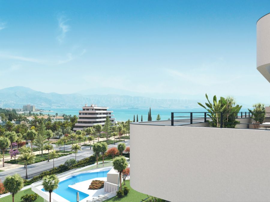 Residencial sobre plano en la playa de Torremolinos