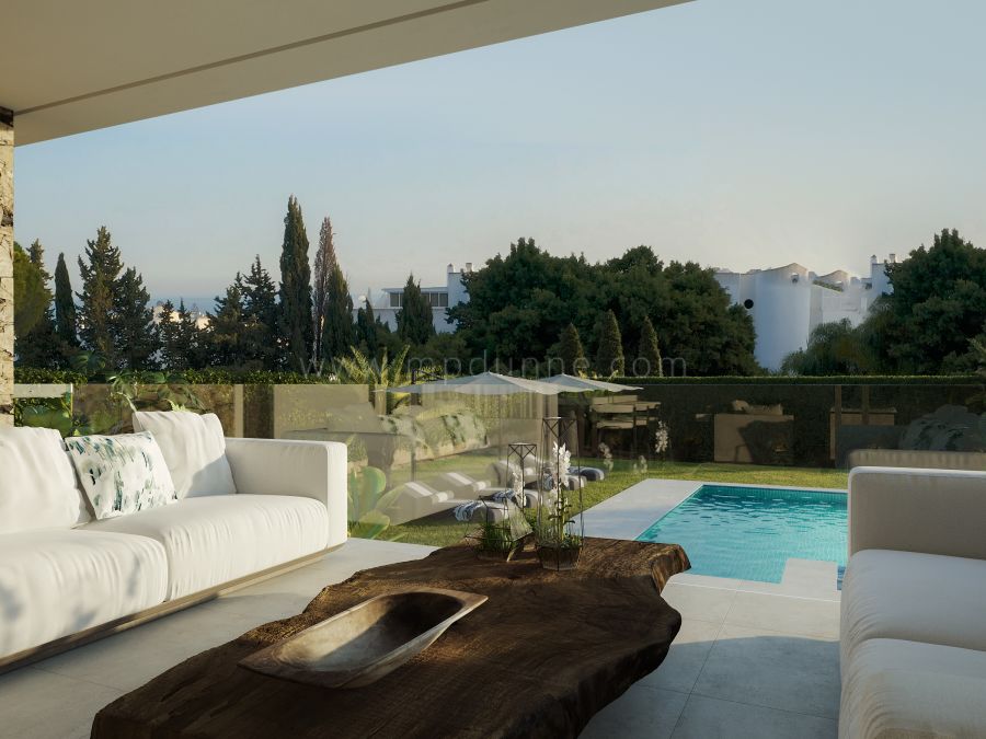 Neues Projekt mit modernen Villen an der Goldenen Meile von Marbella.