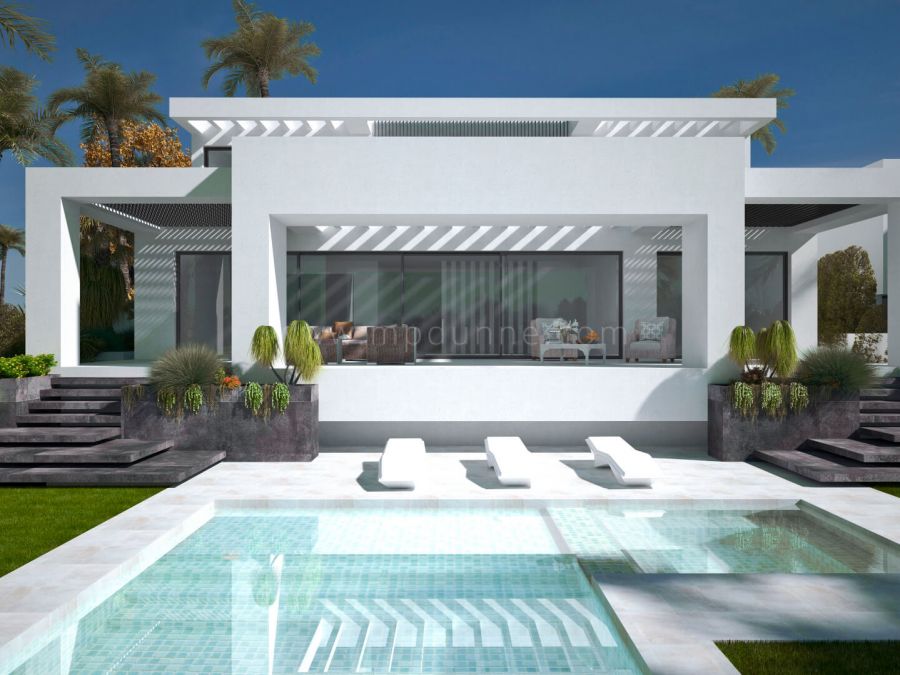 Neues Projekt mit modernen Villen an der Goldenen Meile von Marbella.
