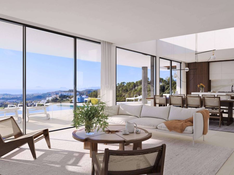 Nouvelles villas en construction avec vues panoramiques sur la mer