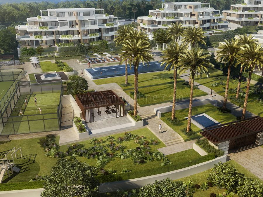 Appartement moderne au rez-de-chaussée avec jardin privé, en première ligne de la plage New Golden Mile, Estepona