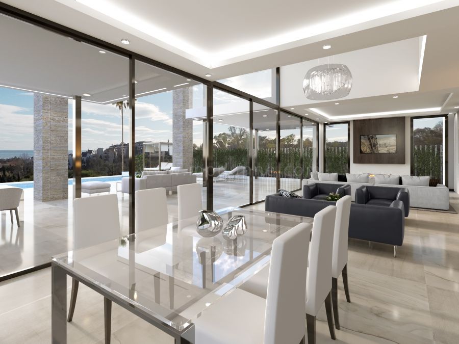 Luxuriöse Villa im zeitgenössischen Design in Villas del Marqués, Marbella