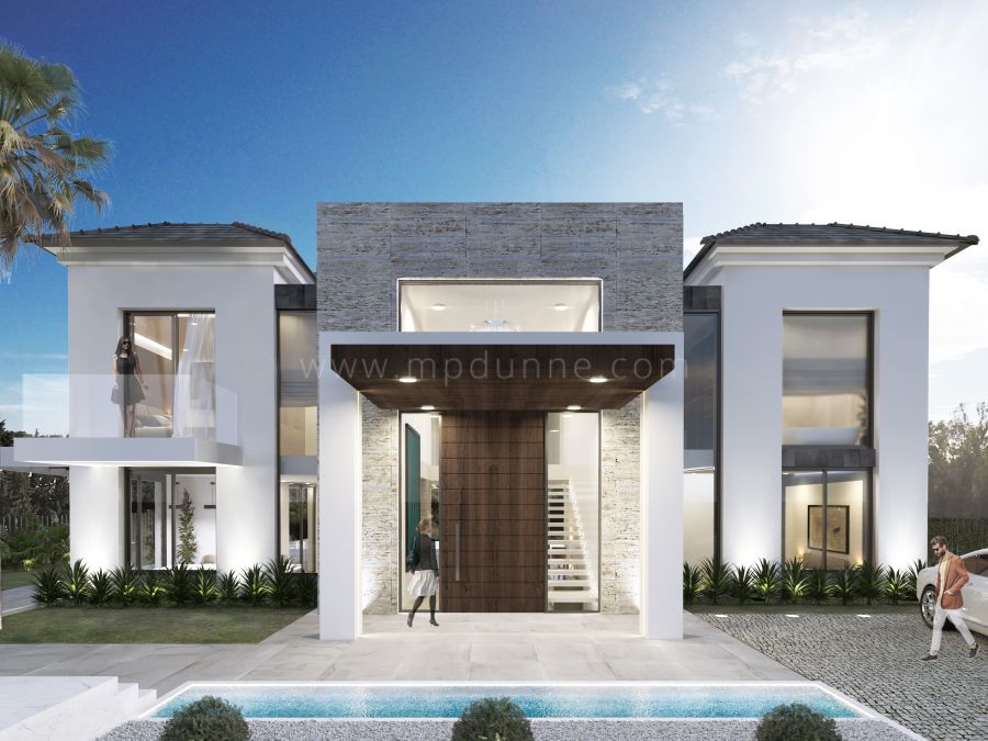 Luxuriöse Villa im zeitgenössischen Design in Villas del Marqués, Marbella