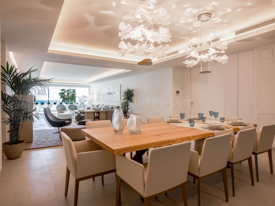 New frontline beach modern penthouse in Estepona town