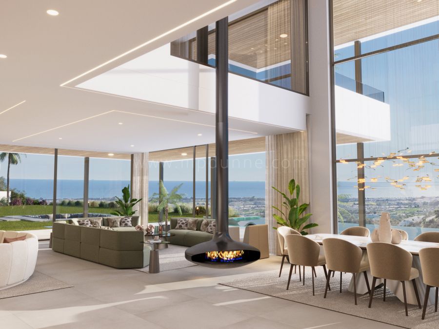 Luxuriöse Villa mit sechs Schlafzimmern und Panoramablick auf das Meer in El Madroñal