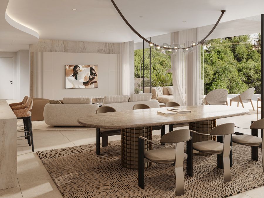 Villa moderna con terraza en la azotea en la Milla de Oro de Marbella