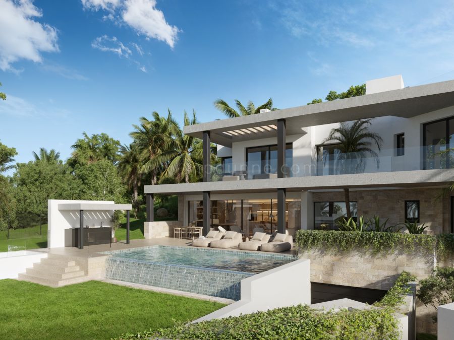 Villa moderne avec terrasse sur le toit à Marbella Golden Mile