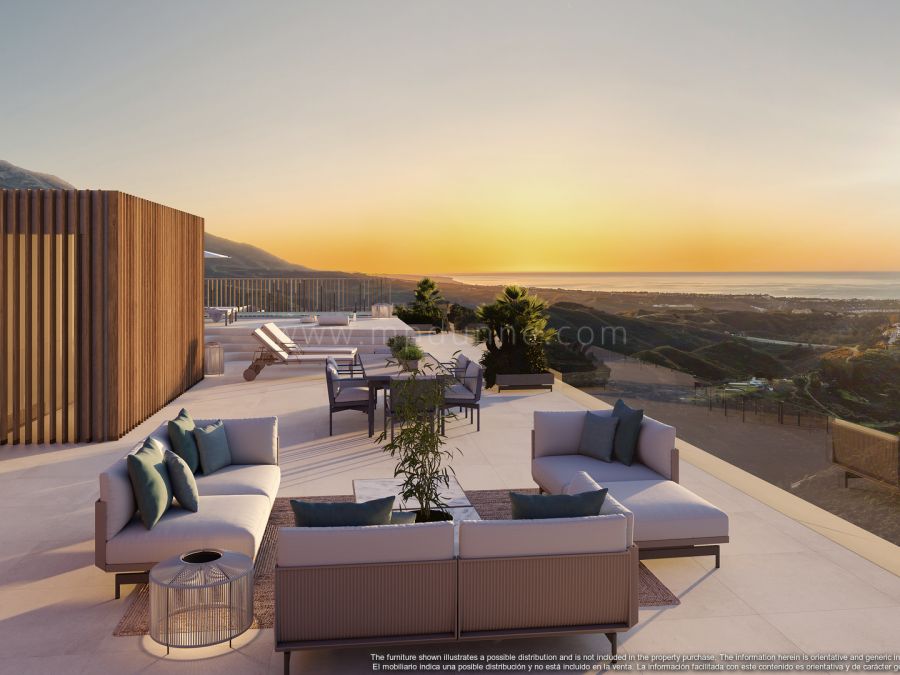 Modern three-bedroom penthouse with private solarium