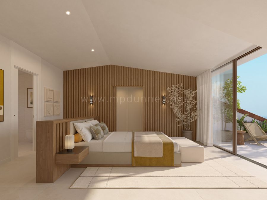 Drei-Zimmer-Wohnung mit Meerblick auf Gartenniveau in Benalmádena