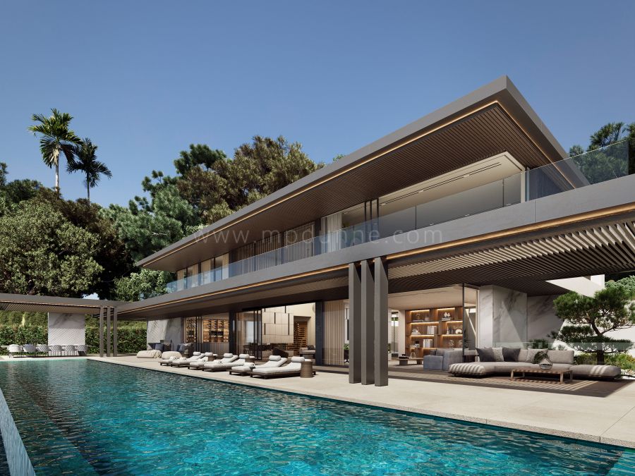 Moderne Villa mit Meerblick in Sierra Blanca, Marbella