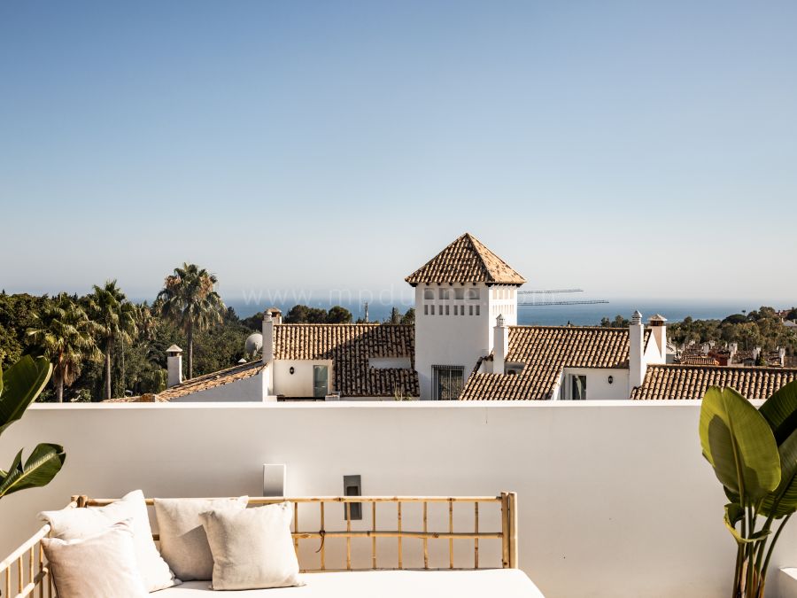 Beachside Villa with Sea and Mountain Views in the Golden Mile.