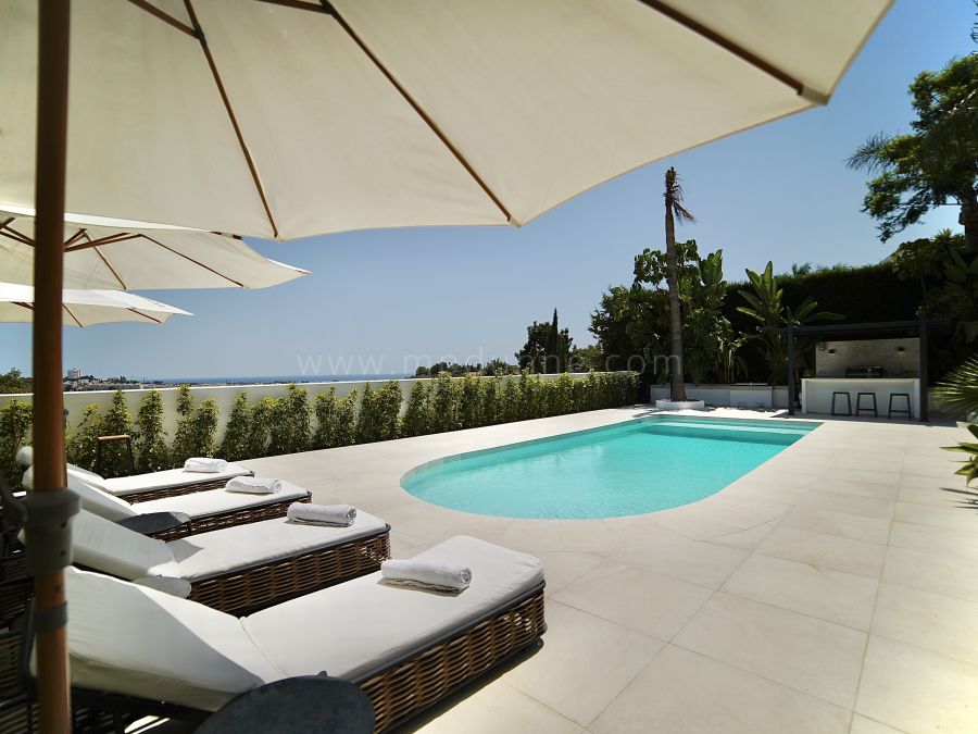 Villa mit Panoramameerblick in La Quinta, Benahavis