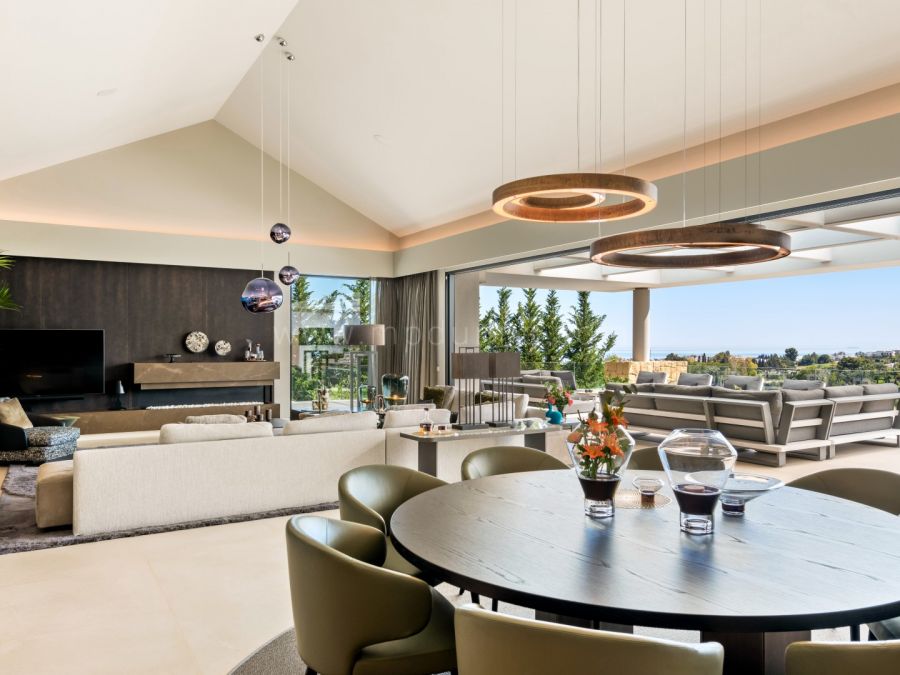 Villa Moderne de Luxe avec Vues Panoramiques sur la Mer et le Golf à Los Flamingo