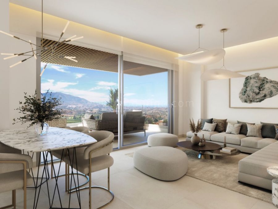 Apartamento de dos dormitorios con vistas panorámicas en La Cala de Mijas