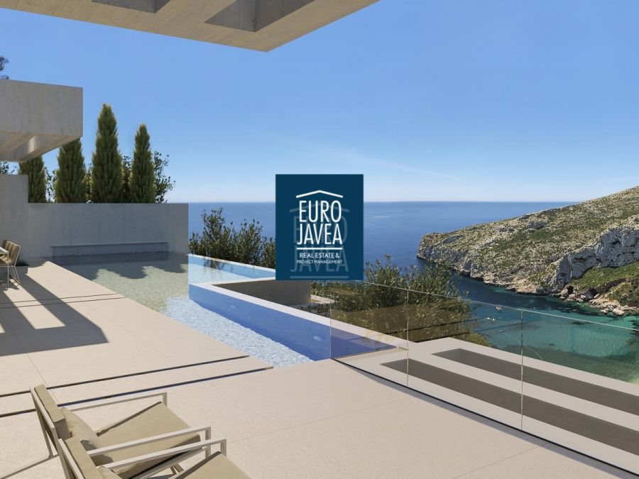 Projet de luxe en construction à vendre à Jávea, dans le quartier privilégié de La Granadella avec une vue imprenable sur la mer.