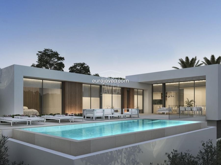 Villa moderna en proyecto a la venta en Jávea , en una zona muy tranquila a un paso de la Playa del Arenal.