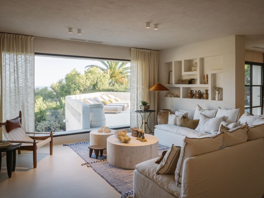 " Casa Garrofer " Lujosa villa de estilo Ibiza con vistas panorámicas al mar