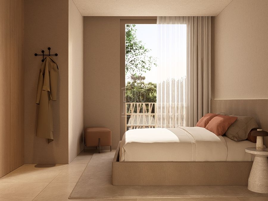 Ground-floor apartment with spacious garden in Blooming Village Residential, Jávea
