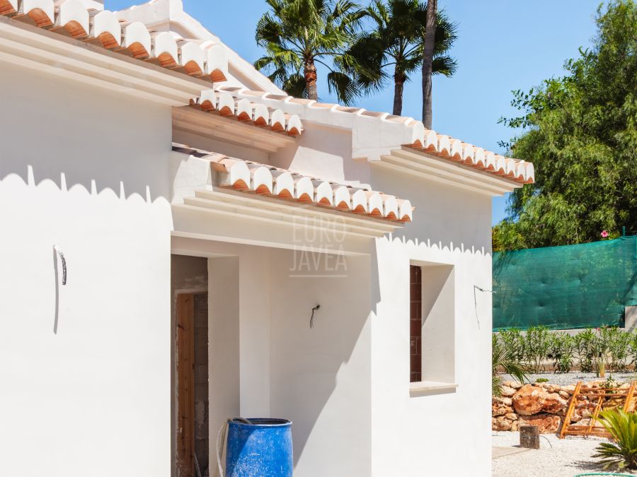 Villa Paros de plain-pied en construction avec vue dégagée sur le Montgó