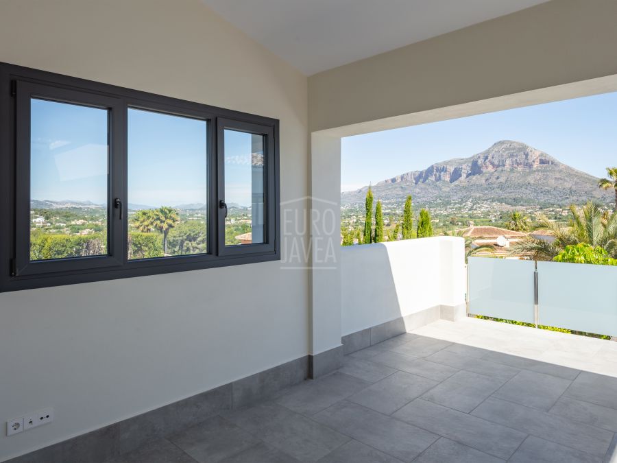 Villa Paros de plain-pied en construction avec vue dégagée sur le Montgó