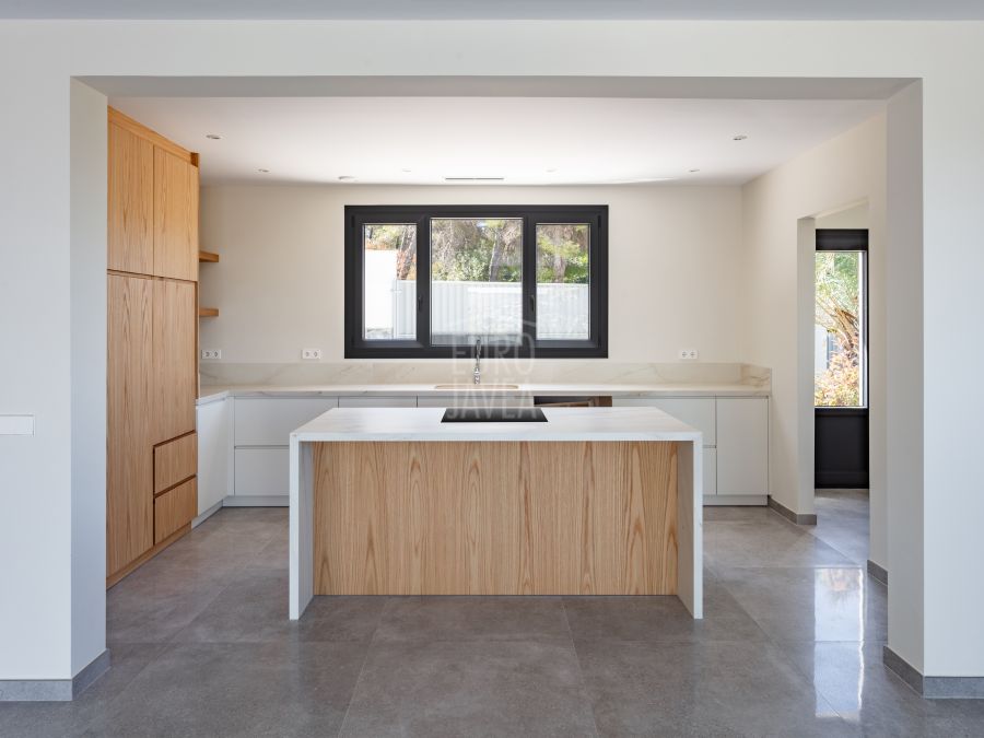 Villa Paros de plain-pied en construction avec vue dégagée sur le Montgó