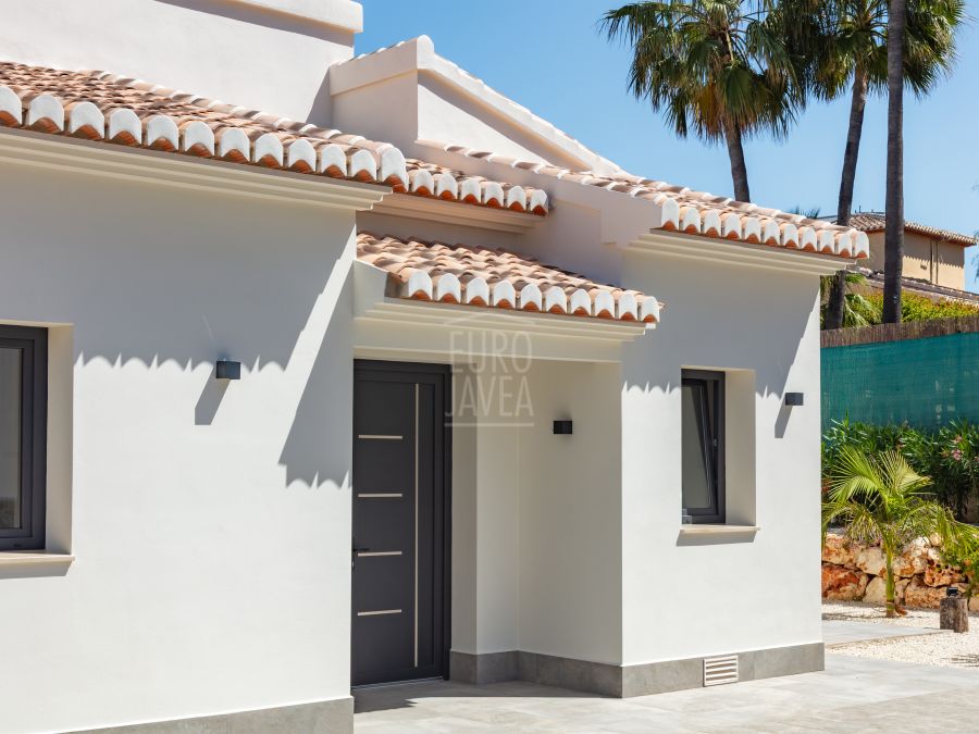 Villa Paros de plain-pied en construction avec vue dégagée sur le Montgó