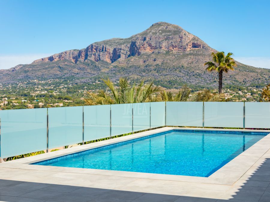Villa Paros de plain-pied en construction avec vue dégagée sur le Montgó
