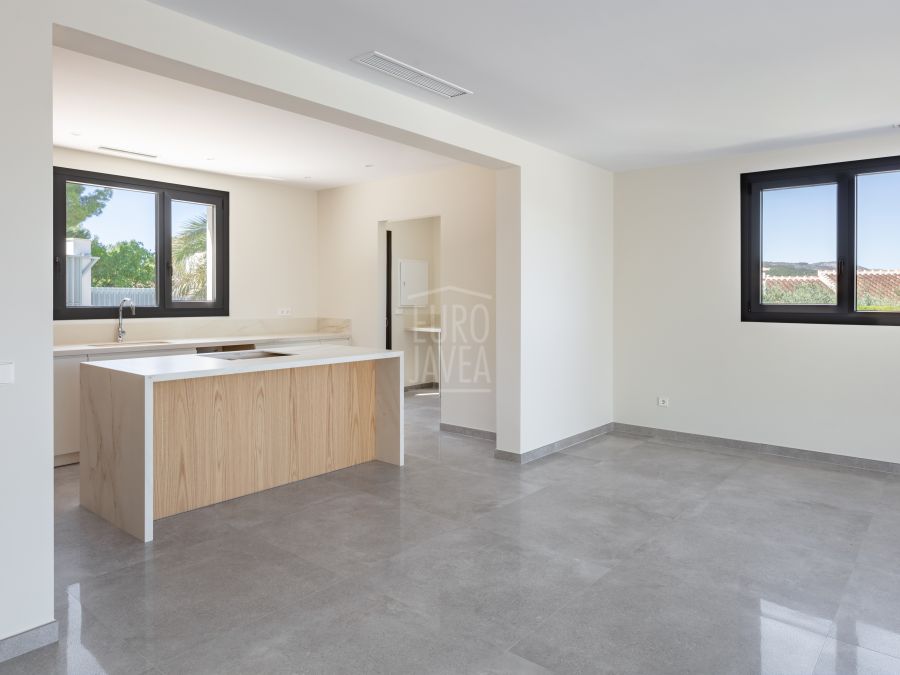Villa Paros de plain-pied en construction avec vue dégagée sur le Montgó