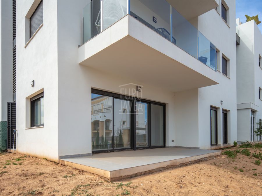Appartement neuf en rez-de-chaussée avec grand espace extérieur à Arenal, Jávea