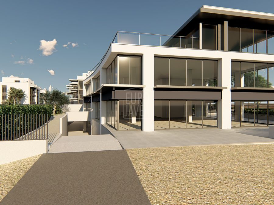 Commercial plot for sale exclusively in the centre of the Port of Jávea. Building licence granted.