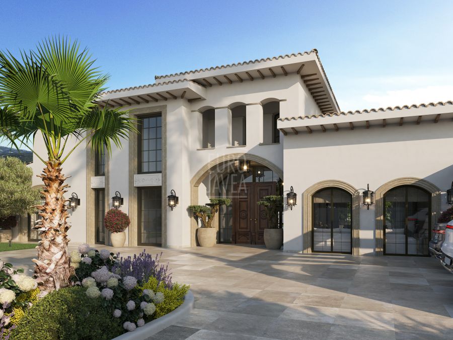 Proyecto de villa de lujo con arquitectura elegante y máxima luminosidad junto al Montgó