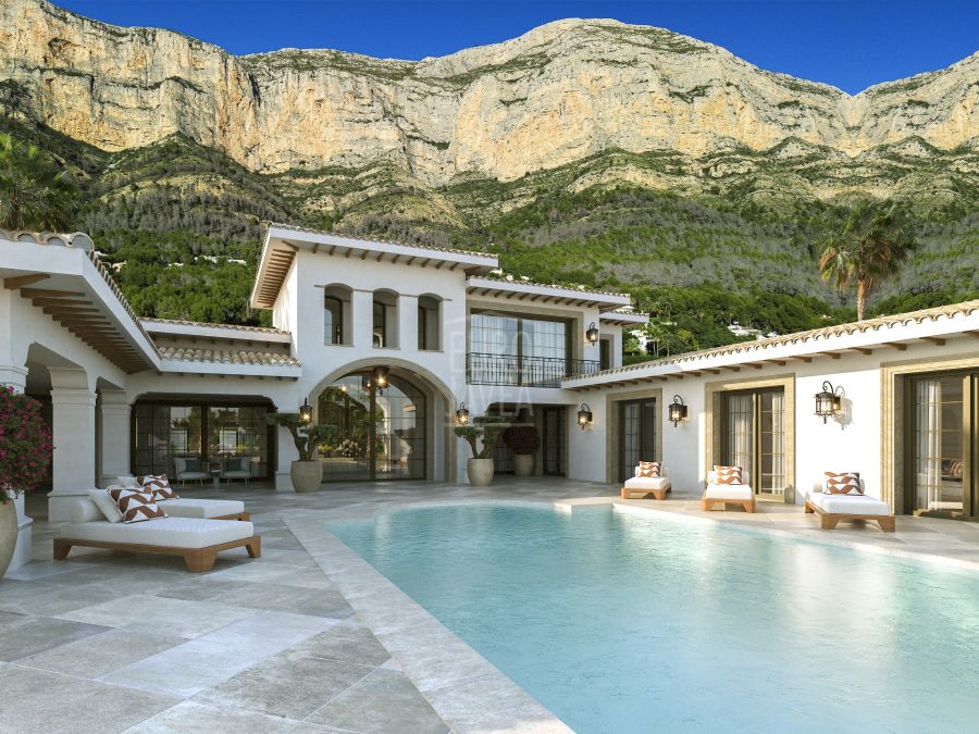 Proyecto de villa de lujo con arquitectura elegante y máxima luminosidad junto al Montgó